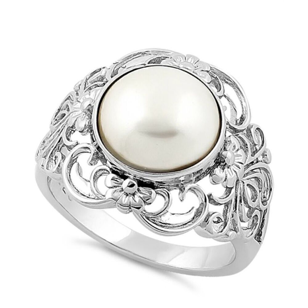 New Sterling Silver Majestic Mother of Pearl Ring